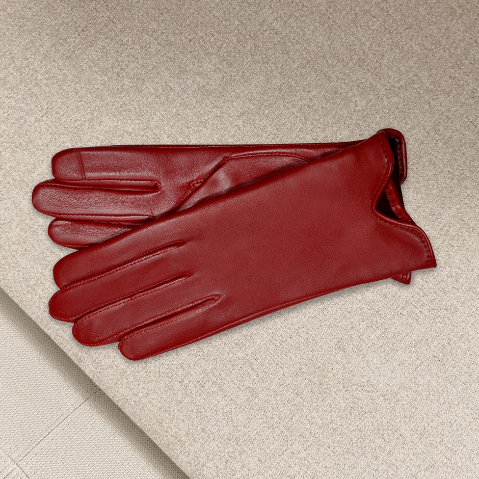 tin Charmerende et eller andet sted Belsac skindhandske i rød med touch/48 - Handsker - belsac