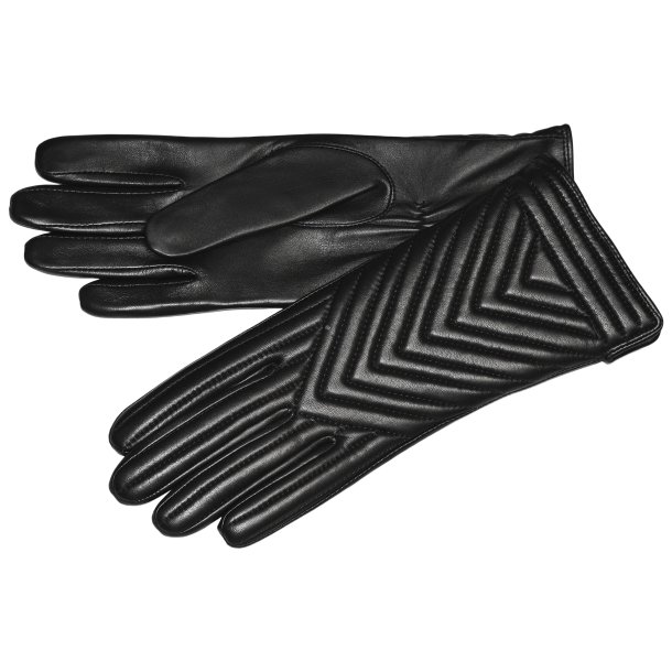 Kasalina, Belsac skindhandske i sort med tuber