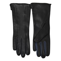 Belsac skindhandske i sort-bl/106