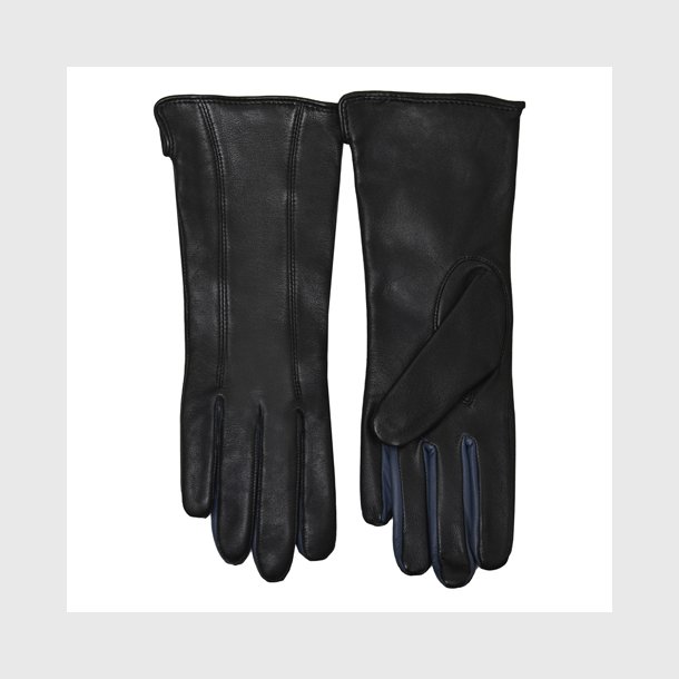 Belsac skindhandske i sort-bl/106