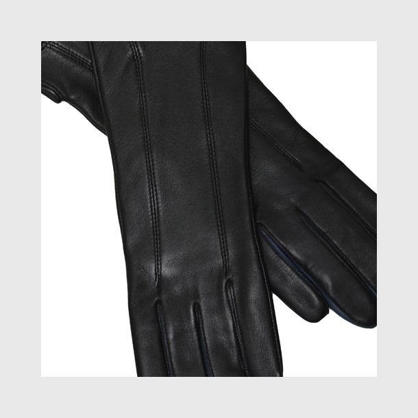 Belsac skindhandske i sort-bl/106