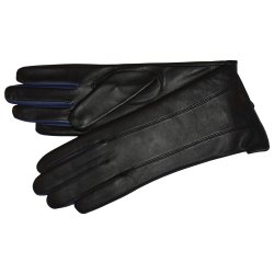 Belsac skindhandske i sort-bl/106