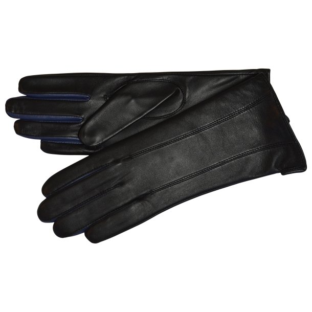 Belsac skindhandske i sort-bl/106