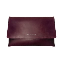Abelone, Belsac sherry clutch i bldt lder med overslag og lang regulerbar rem