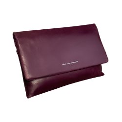 Abelone, Belsac sherry clutch i bldt lder med overslag og lang regulerbar rem
