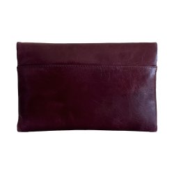 Abelone, Belsac sherry clutch i bldt lder med overslag og lang regulerbar rem