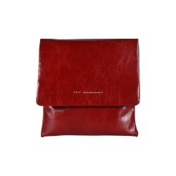 Cajsa, Belsac mørk rød crossbody i skind med et stort rum og lang aftagelig, regulerbar rem