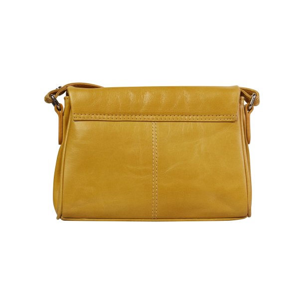 Sol, Belsac ginger crossbody i skind med gode rum, overslag og lang rem