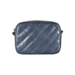 Abira, Belsac lys blå crossbody i skind med lang regulerbar rem og quiltet front