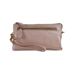 Abby, Belsac clutch i lys rosa med lang rem og flere rum 