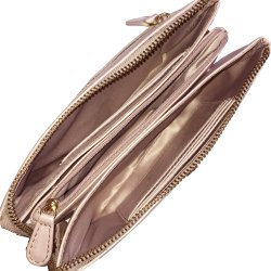 Abby, Belsac clutch i lys rosa med lang rem og flere rum 