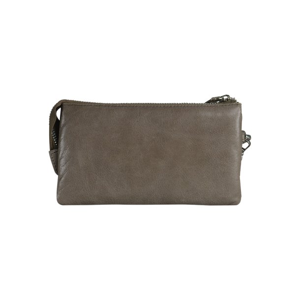 Abby, Belsac clutch i taupe med lang rem og flere rum 
