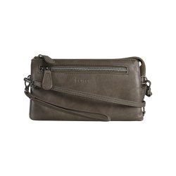 Abby, Belsac clutch i taupe med lang rem og flere rum 