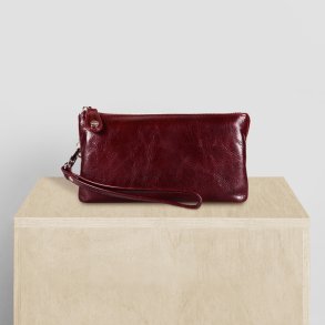 Monica, Belsac clutch i vinrd med flere rum og hndledsrem