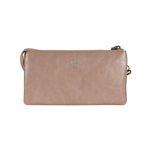 Monica, Belsac lys rosa clutch med flere rum og hndledsrem