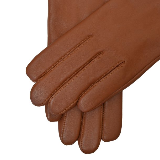 Kirsthine, Belsac glat skindhandske i cognac med touch