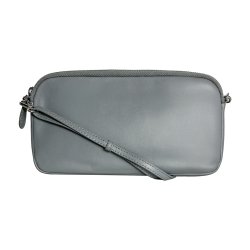 Abina, Belsac lys bl crossbody i skind med lang regulerbar rem