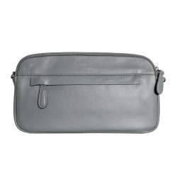 Abina, Belsac lys bl crossbody i skind med lang regulerbar rem