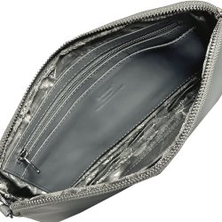 Abina, Belsac lys bl crossbody i skind med lang regulerbar rem