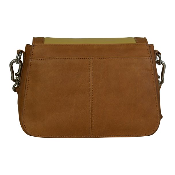 Deisti, Belsac cognac/ginger crossbody i skind med flere rum og overslag