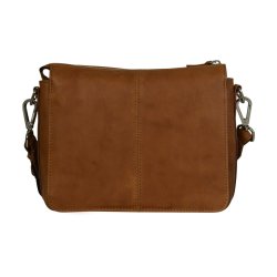 Daria, Belsac cognac crossbody med lang rem og flere rum