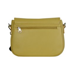 Darina, Belsac ginger crossbody i skind med kraftig rem og frontlomme