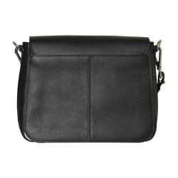 Gitta, Belsac sort crossbody i skind med beige kontrastfarve i siden