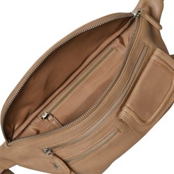 Haya, Belsac camel bltetaske i skind med flere rum og regulerbar rem