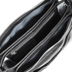 Jonia, Belsac sort crossbody i skind med flere rum og toplynls