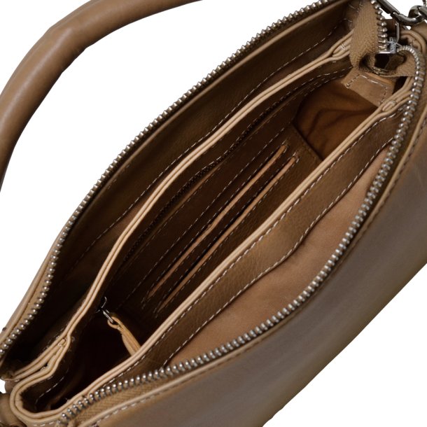 Lecia, Belsac camel crossbody i skind