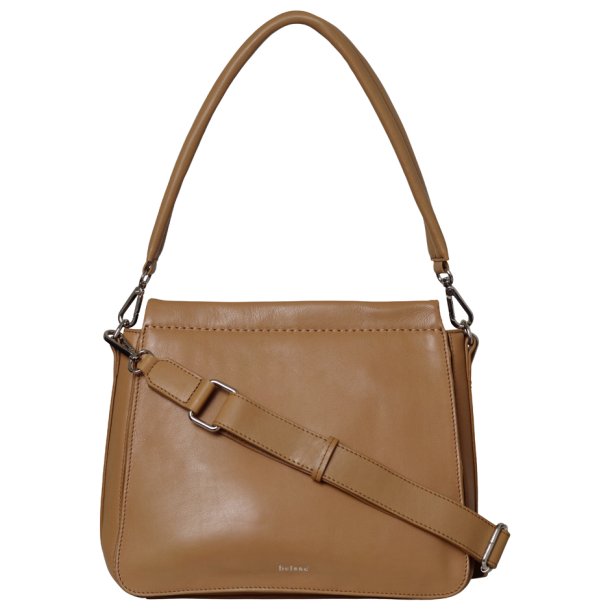 Maia, Belsac skuldertaske i camel med kraftig skulderrem