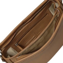 Maia, Belsac skuldertaske i camel med kraftig skulderrem