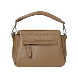 Marete, Belsac camel crossbody i skind med kort kraftig hank og lang regulerbar rem