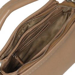 Marete, Belsac camel crossbody i skind med kort kraftig hank og lang regulerbar rem