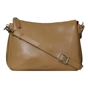 Mariah, Belsac camel crossbody i skind med flere rum og regulerbar rem