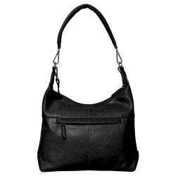 Martha, Belsac sort skuldertaske/crossbody med flettet skind