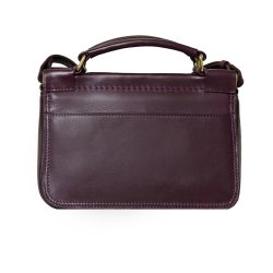 Naja, Belsac maroon crossbody i skind med to små hanke og lang regulerbar rem