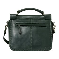 Nano, Belsac grn crossbody i skind med flere rum og lang regulerbar rem