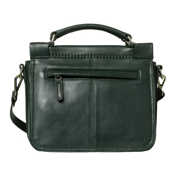 Nano, Belsac grn crossbody i skind med flere rum og lang regulerbar rem