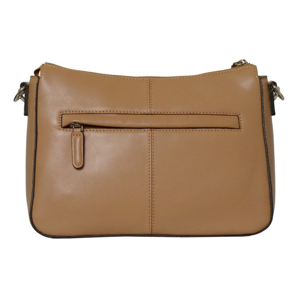 Naya, Belsac camel crossbody med lang regulerbar rem og toplynls
