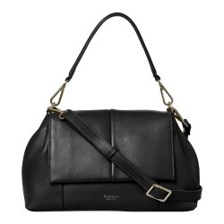 Odessa, Belsac sort rummelig skuldertaske med b�de lang og kort rem 