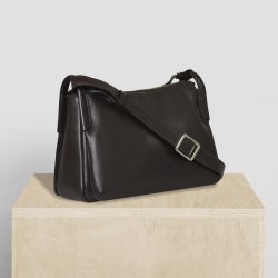 Oana, Belsac m�rkebrun crossbody med regulerbar rem 