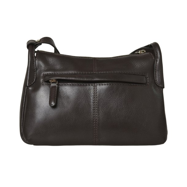 Oana, Belsac m�rkebrun crossbody med regulerbar rem 