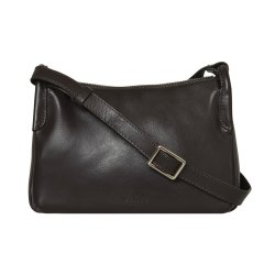 Oana, Belsac m�rkebrun crossbody med regulerbar rem 