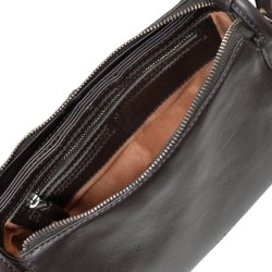 Oana, Belsac m�rkebrun crossbody med regulerbar rem 