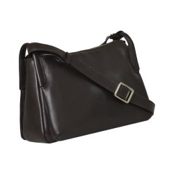 Oana, Belsac m�rkebrun crossbody med regulerbar rem 