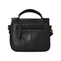 Octavia, Belsac sort crossbody/hndtaske  i bldt skind med mange rum