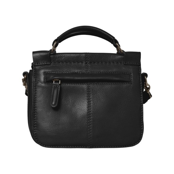 Octavia, Belsac sort crossbody/hndtaske  i bldt skind med mange rum