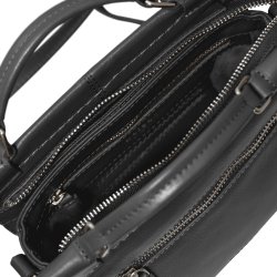 Octavia, Belsac sort crossbody/hndtaske  i bldt skind med mange rum