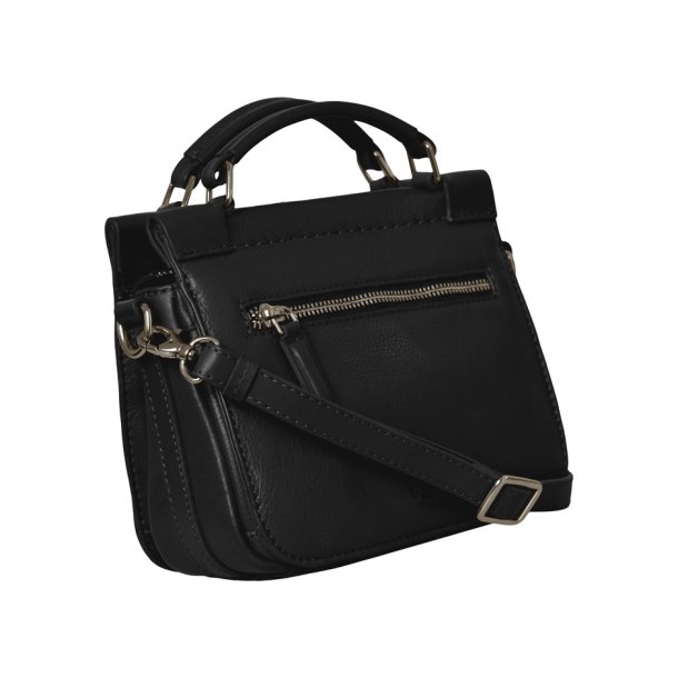 Octavia, Belsac sort crossbody/hndtaske  i bldt skind med mange rum